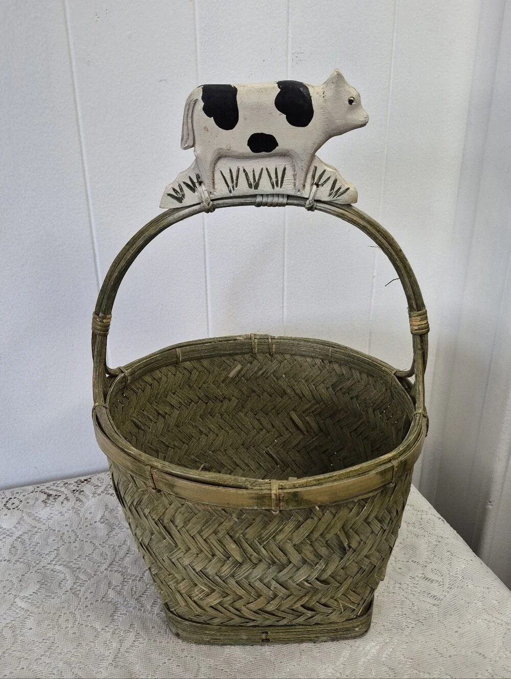 Woven Cow Basket